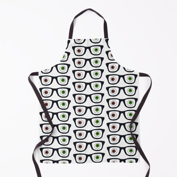 Item preview, Black Framed Glasses with Green and Brown Cockeyed designed and sold by AASparksDesigns.