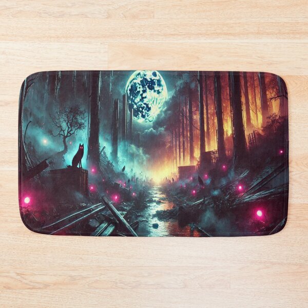 Item preview, AI generated moonlit forest, dystopian fantasy designed and sold by AI-this-is-AI.