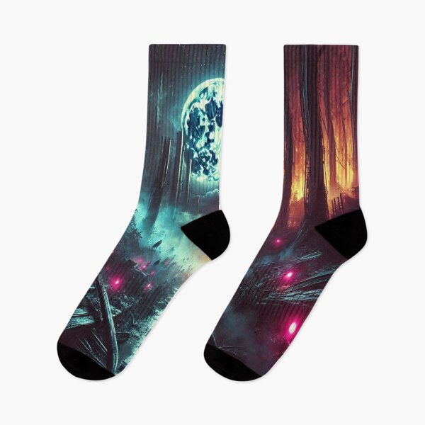Item preview, AI generated moonlit forest, dystopian fantasy designed and sold by AI-this-is-AI.