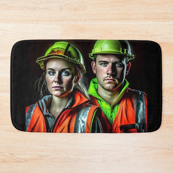 Item preview, Male and Female Construction Workers Art designed and sold by Artbyminga.