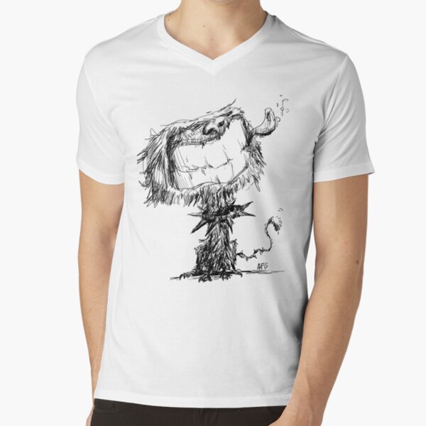 Scruffy Dog V-Neck T-Shirt