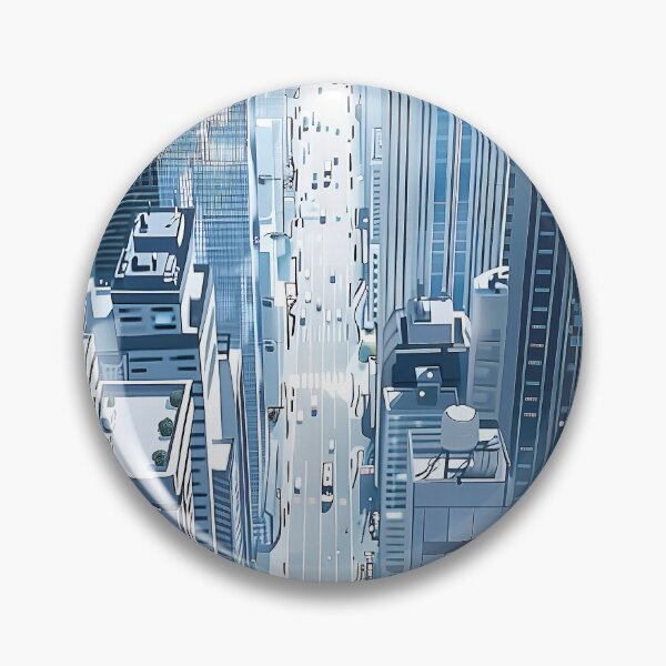 Item preview, Futuristic Metropolis A D Rendered Aerial Perspective designed and sold by CheerForGoods.
