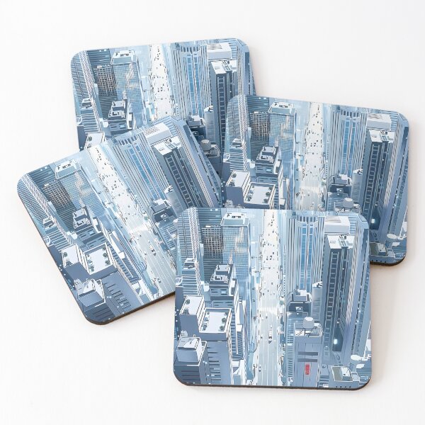 Item preview, Futuristic Metropolis A D Rendered Aerial Perspective designed and sold by CheerForGoods.