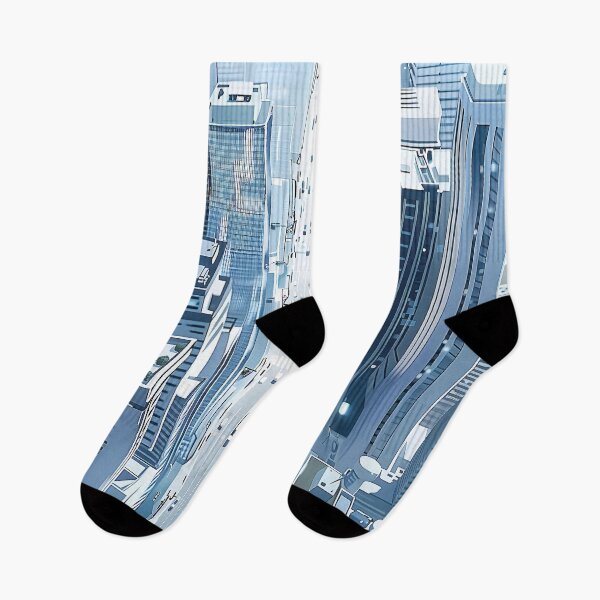 Item preview, Futuristic Metropolis A D Rendered Aerial Perspective designed and sold by CheerForGoods.