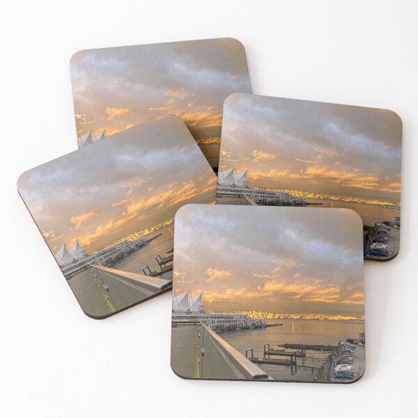 Item preview, The vancouver harbour with Canada Place at cloudy sunset designed and sold by MostSplendid.