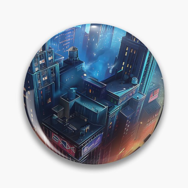Item preview, Harmonious Coexistence A Vivid Birds Eye Perspective of a Futuristic Urban designed and sold by CheerForGoods.