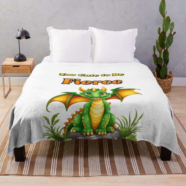 Item preview, Too Cute to Be Fierce - Baby Dragon quote 2 designed and sold by Tom-Johnson.