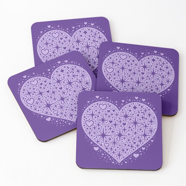 Item preview, Sparkling Heartburst Design (Light Purple on Dark) designed and sold by LyssasMindArt.