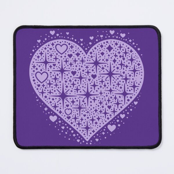 Item preview, Sparkling Heartburst Design (Light Purple on Dark) designed and sold by LyssasMindArt.