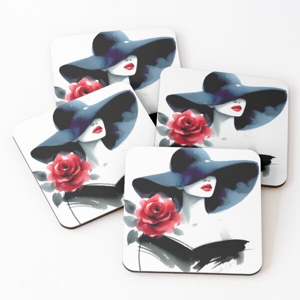 Item preview, Woman with Red Rose designed and sold by MidaArt.