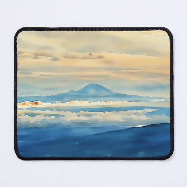 Artikelvorschau, Mount Rainier über den Wolken (Aquarell) entworfen und verkauft von flyscenicair.