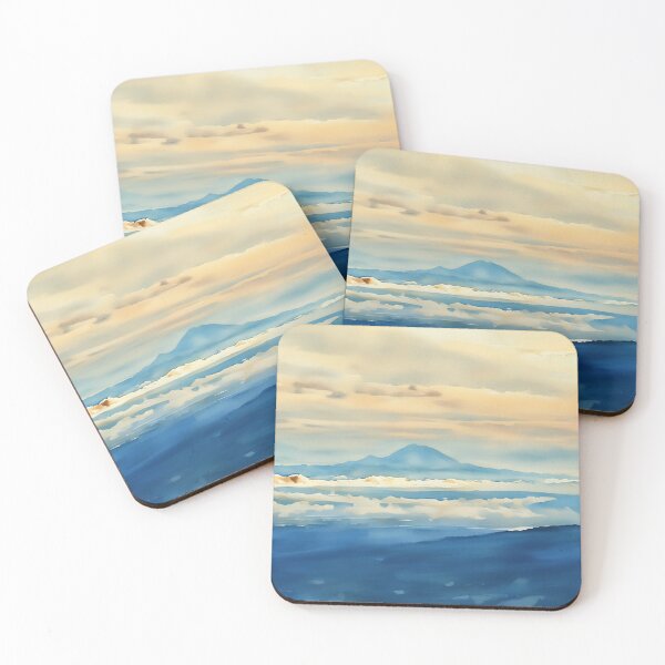 Artikelvorschau, Mount Rainier über den Wolken (Aquarell) entworfen und verkauft von flyscenicair.