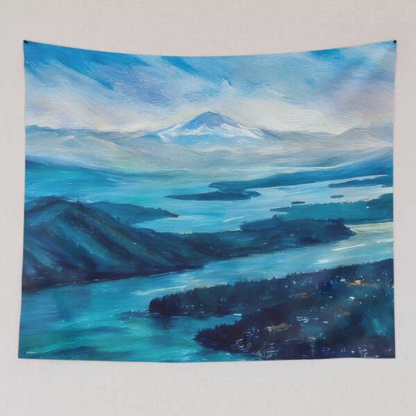 Artikelvorschau, Mount Rainier vom Puget Sound aus (Pastell) entworfen und verkauft von flyscenicair.