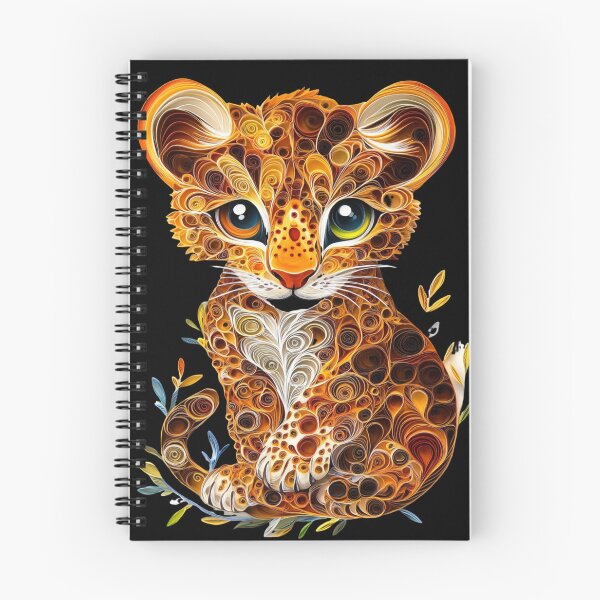 Item preview, Cute Quilled Paper Leopard designed and sold by PrintsByFrank.
