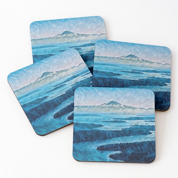 Item preview, Mount Rainier from Puget Sound (Poly Art) designed and sold by flyscenicair.