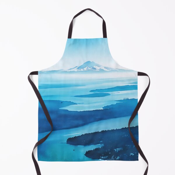 Artikelvorschau, Mount Rainier vom Puget Sound aus (Aquarell) entworfen und verkauft von flyscenicair.