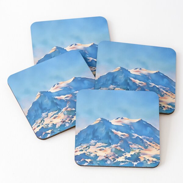 Artikelvorschau, Gipfel des Mount Rainier (Aquarell) entworfen und verkauft von flyscenicair.