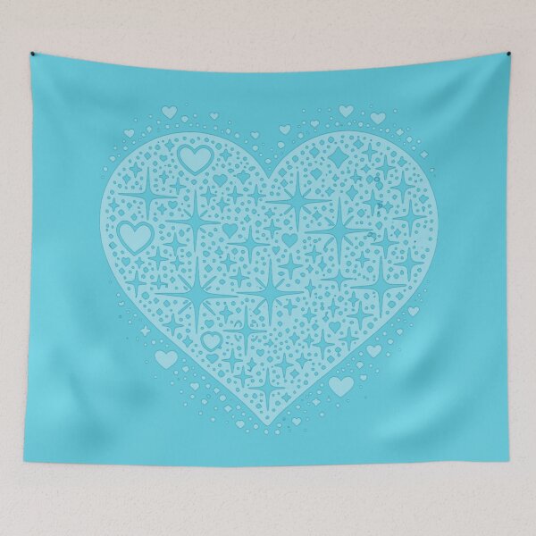 Item preview, Sparkling Heartburst Design (Light Blue) designed and sold by LyssasMindArt.