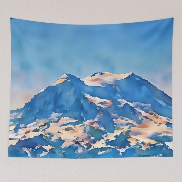 Artikelvorschau, Gipfel des Mount Rainier (Aquarell) entworfen und verkauft von flyscenicair.