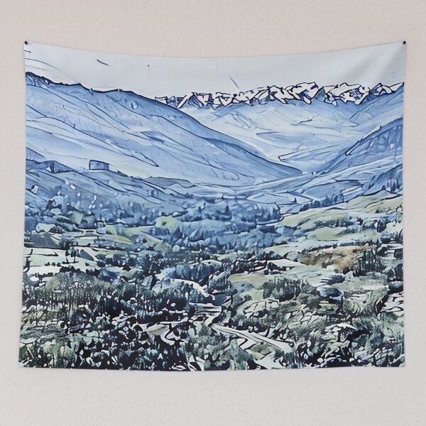 Item preview, Olympic Mountain River Valley (Sketch) designed and sold by flyscenicair.