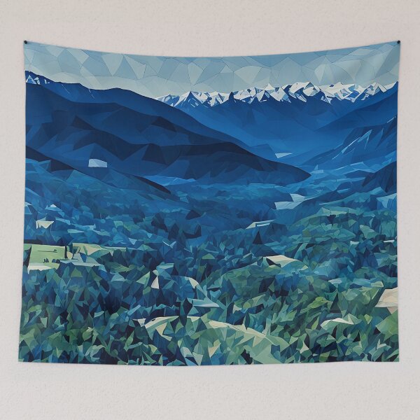Item preview, Olympic Mountain River Valley (Poly Art) designed and sold by flyscenicair.