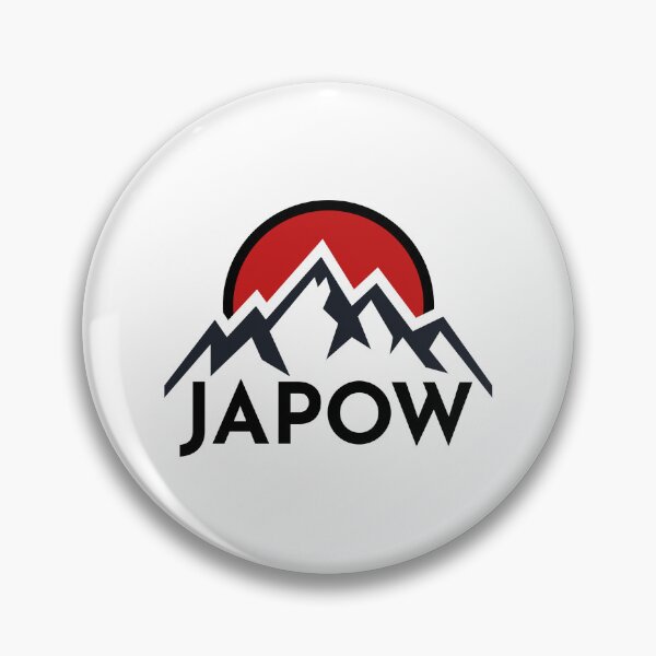 Item preview, JAPOW Japan Powder Snow Snowboard Sticker - Black designed and sold by PawaPotto.