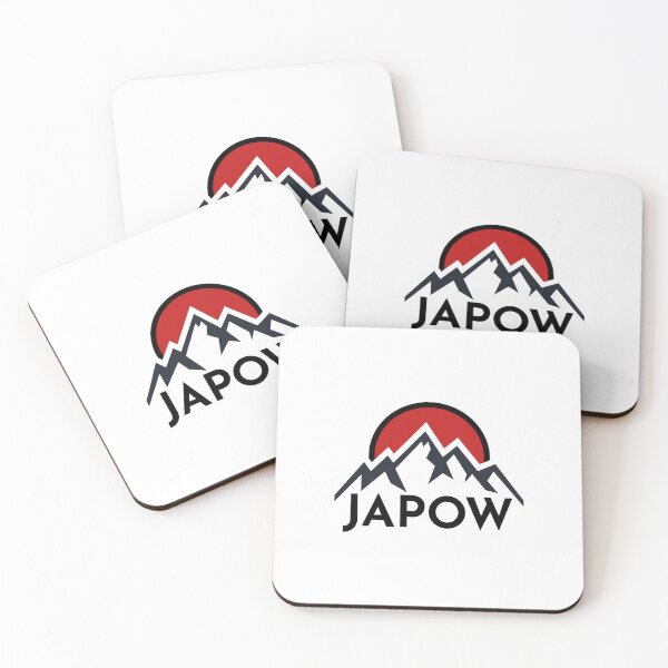 Item preview, JAPOW Japan Powder Snow Snowboard Sticker - Black designed and sold by PawaPotto.