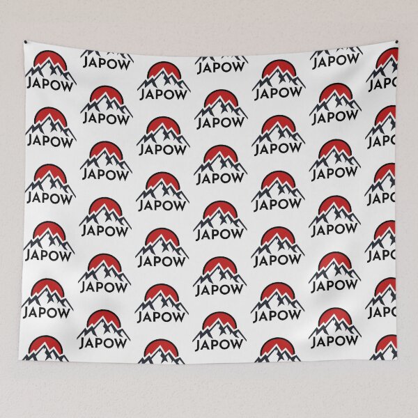 Item preview, JAPOW Japan Powder Snow Snowboard Sticker - Black designed and sold by PawaPotto.