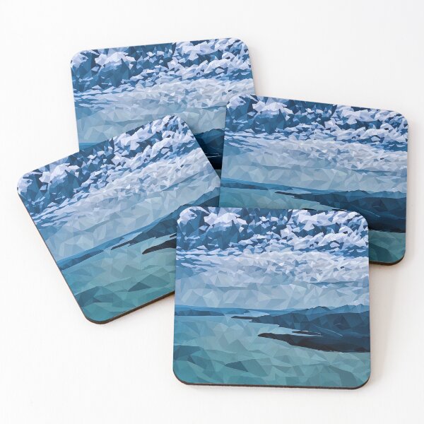 Item preview, Hood Canal with Olympic Mountains (Poly Art) designed and sold by flyscenicair.