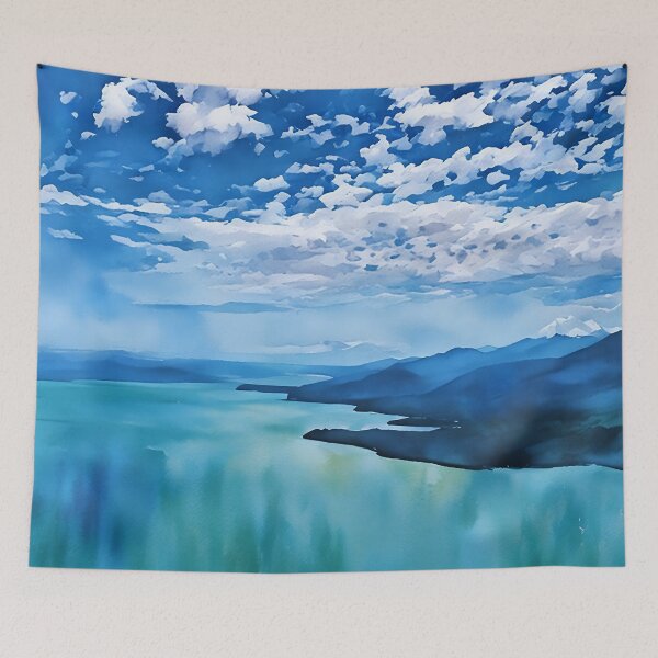 Item preview, Hood Canal with Olympic Mountains (Water Color) designed and sold by flyscenicair.