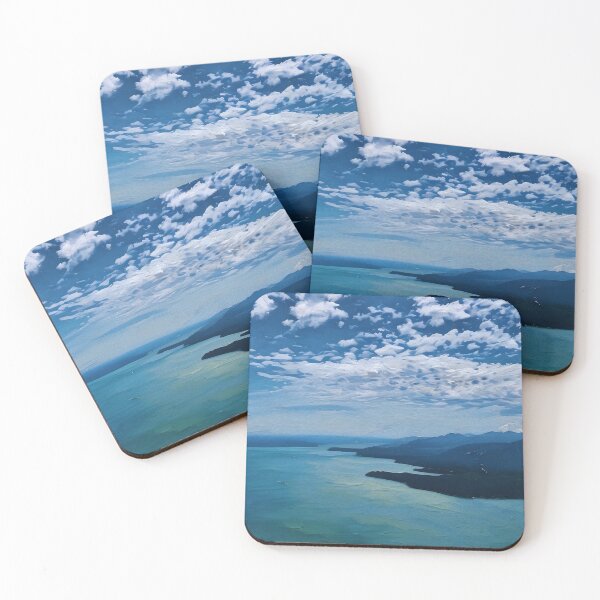 Item preview, Hood Canal with Olympic Mountains (Oil Painting) designed and sold by flyscenicair.