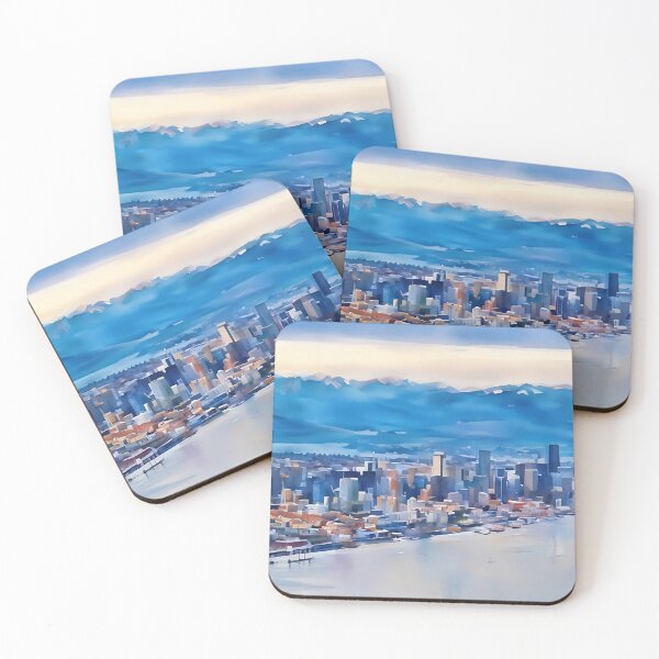 Item preview, Seattle Washington City Skyline (Watercolor) designed and sold by flyscenicair.