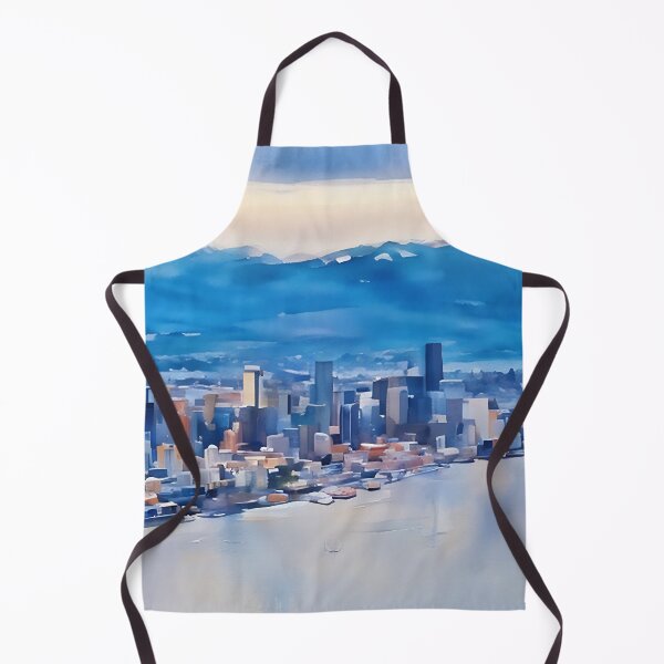 Item preview, Seattle Washington City Skyline (Watercolor) designed and sold by flyscenicair.
