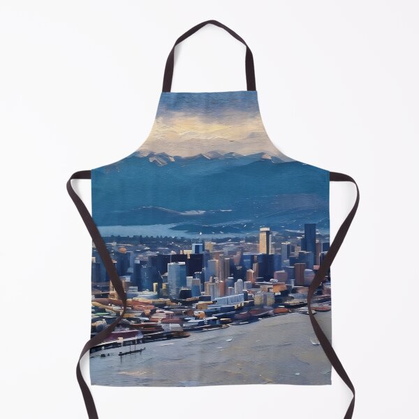 Item preview, Seattle Washington City Skyline (Oil Panting) designed and sold by flyscenicair.