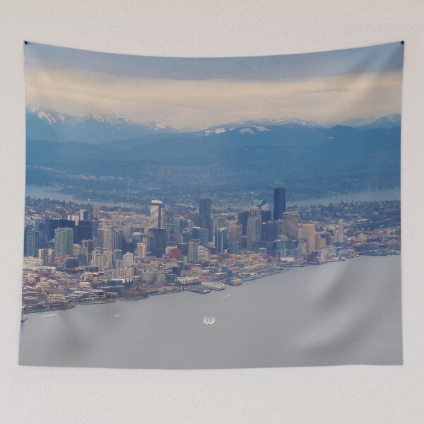 Item preview, Seattle Washington City Skyline designed and sold by flyscenicair.