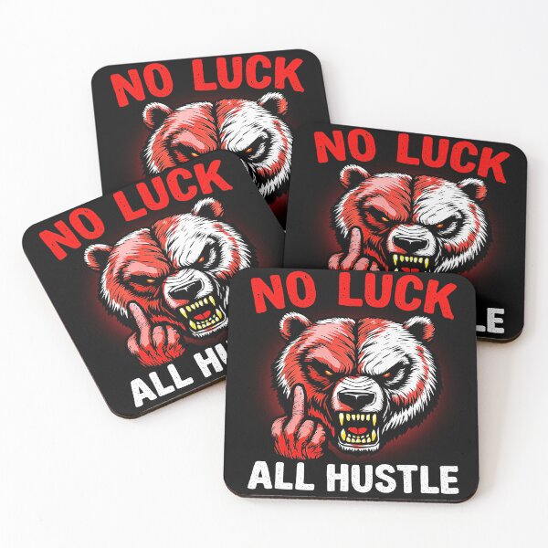 Item preview, No Luck All Hustle Bear designed and sold by AlphaTeez.