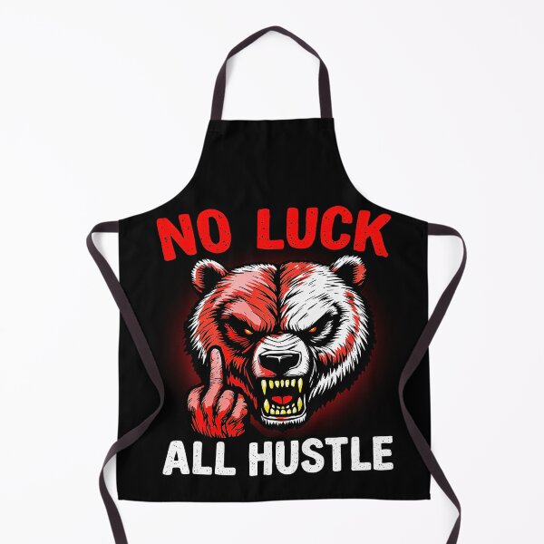Item preview, No Luck All Hustle Bear designed and sold by AlphaTeez.