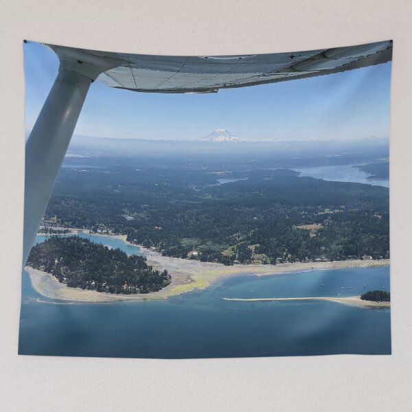 Item preview, Mt Rainier from Raft Island designed and sold by flyscenicair.