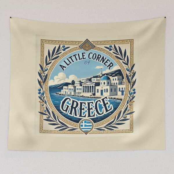 Item preview, A Little Corner of Greece - Idyllic Mediterranean Design designed and sold by KittyKatto.