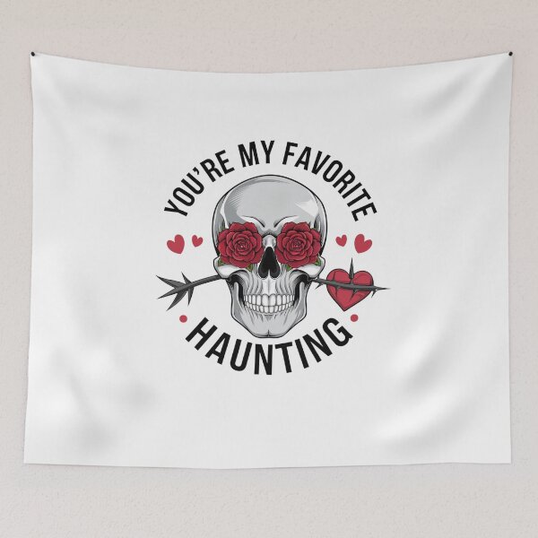 Item preview, You're My Favorite Haunting Skull Heart - Goth Valentines Design designed and sold by Peter Stawicki.