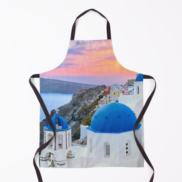 Item preview, Santorini - Greece Blue Domes White Stunning Sunset designed and sold by Adam Gormley.