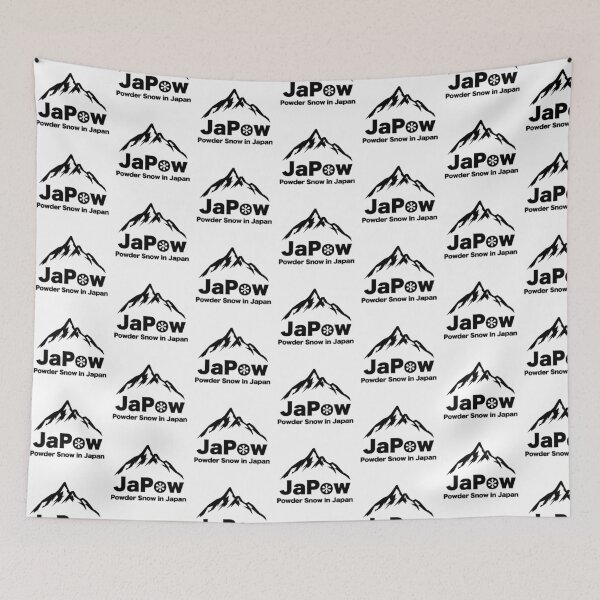 Item preview, JAPOW Japan Powder Snow Snowboard Sticker - Black designed and sold by PawaPotto.