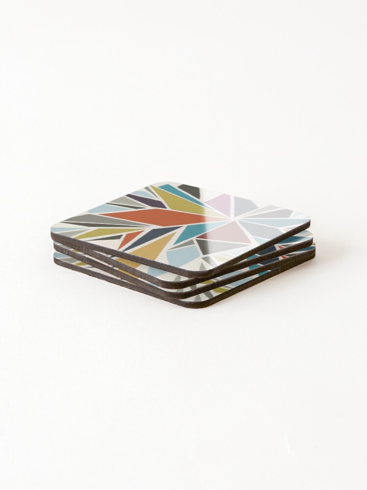 Thumbnail 4 of 5, Coasters (Set of 4), Geometric Pattern designed and sold by ViaARTfactory.