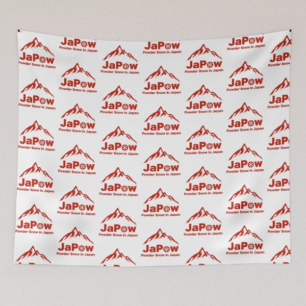 Item preview, JAPOW Japan Powder Snow Snowboard Sticker - Red designed and sold by PawaPotto.