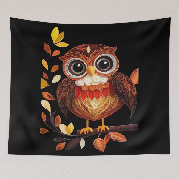 Item preview, Cute Quilled Paper Owl designed and sold by PrintsByFrank.
