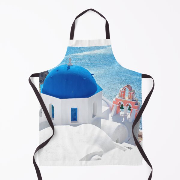 Item preview, Santorini Greece - Blue Domes Sunny Day Looking Down designed and sold by Adam Gormley.