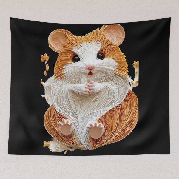 Item preview, Cute Quilled Paper Hamster designed and sold by PrintsByFrank.