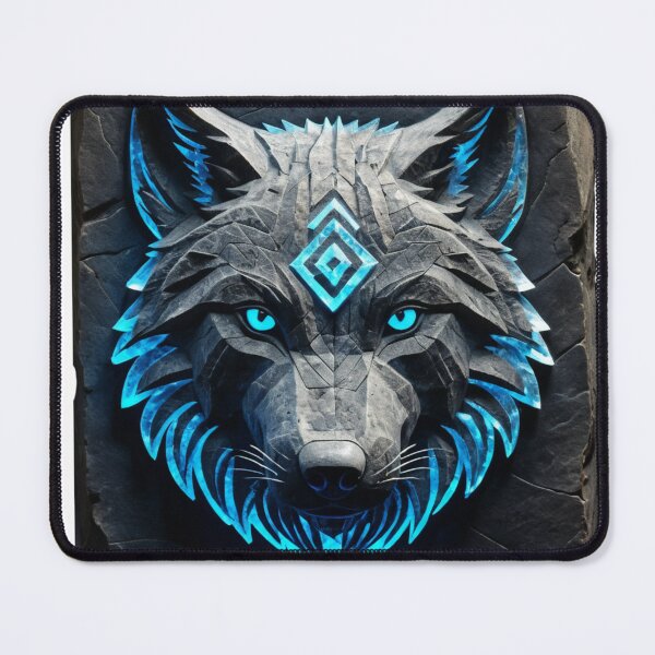 Item preview, Rune Etched Wolf designed and sold by RebelPaintBrush.