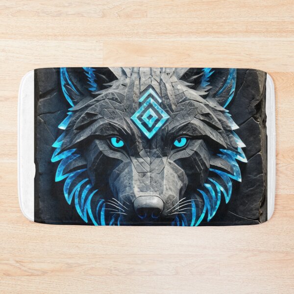 Item preview, Rune Etched Wolf designed and sold by RebelPaintBrush.