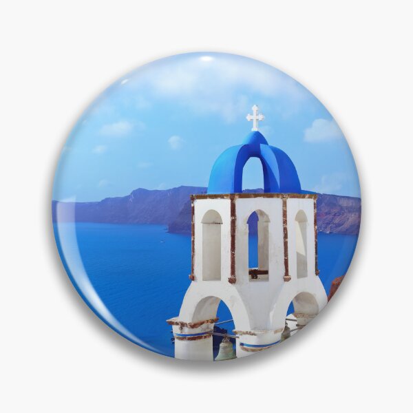 Item preview, Santorini Greece - Blue Domes White Buildings Stunning Day designed and sold by Adam Gormley.